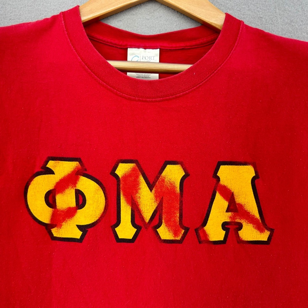 VTG Phi Mu Alpha Red Frat University T Shirt 3XL Fraternity Greek Letters Y2K